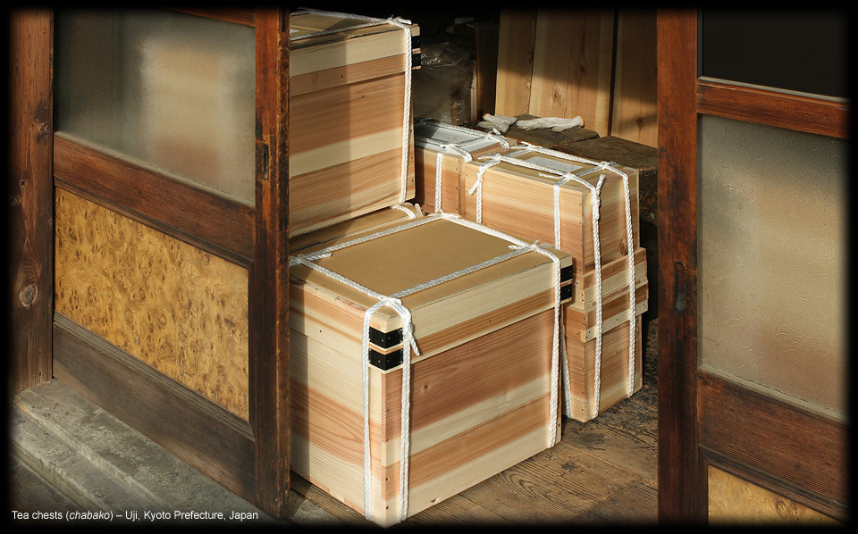 wooden tea chests
